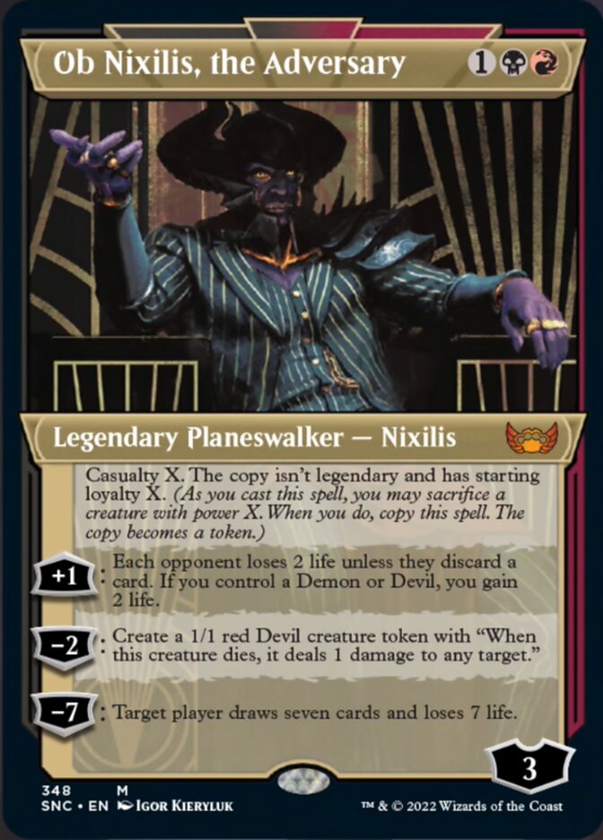 Ob Nixilis, the Adversary (Showcase Art Deco) [Streets of New Capenna] | Webway Games