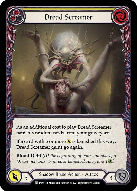 Dread Screamer (Yellow) (Rainbow Foil) [MON142-RF] 1st Edition Rainbow Foil | Webway Games