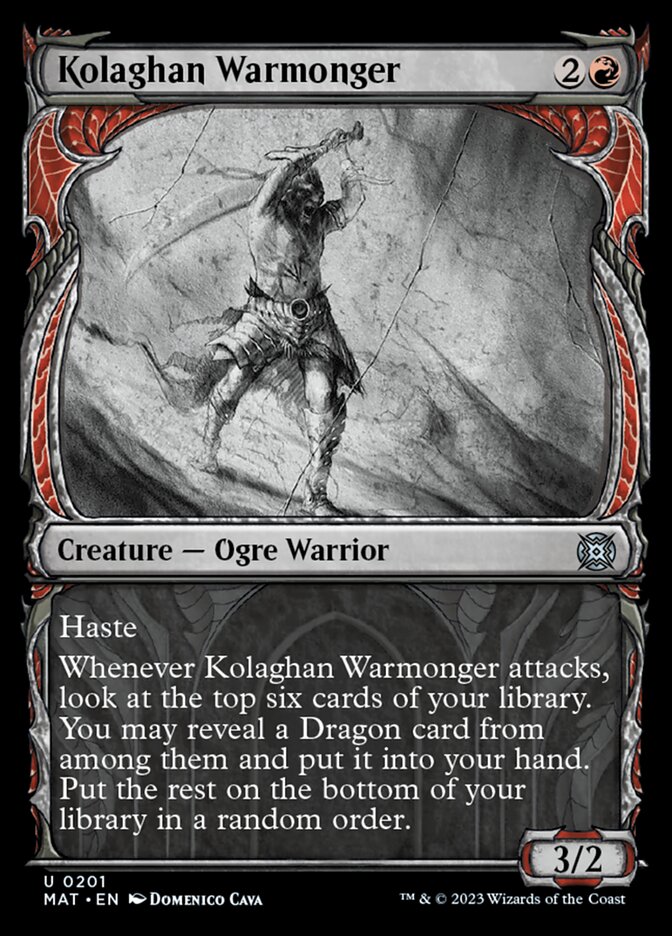 Kolaghan Warmonger (Showcase Halo Foil) [March of the Machine: The Aftermath] | Webway Games