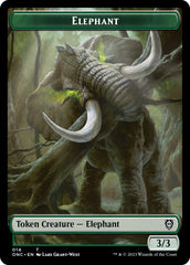Human Soldier // Elephant Double-Sided Token [Phyrexia: All Will Be One Commander Tokens] | Webway Games