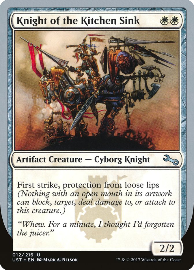 Knight of the Kitchen Sink ("protection from loose lips") [Unstable] | Webway Games