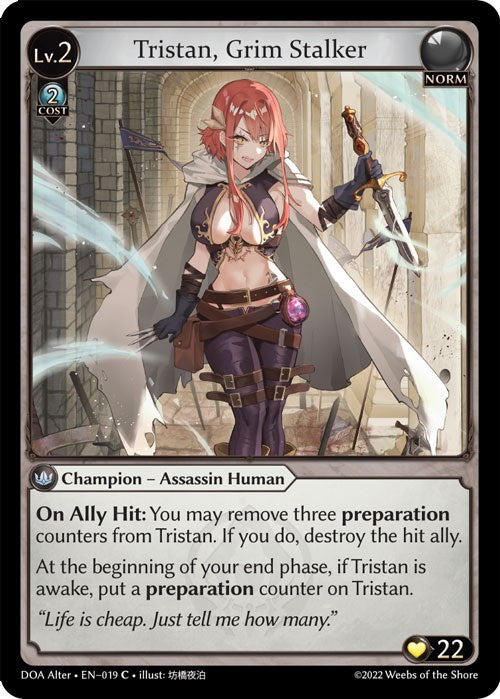 Tristan, Grim Stalker (019) [Dawn of Ashes: Alter Edition] | Webway Games