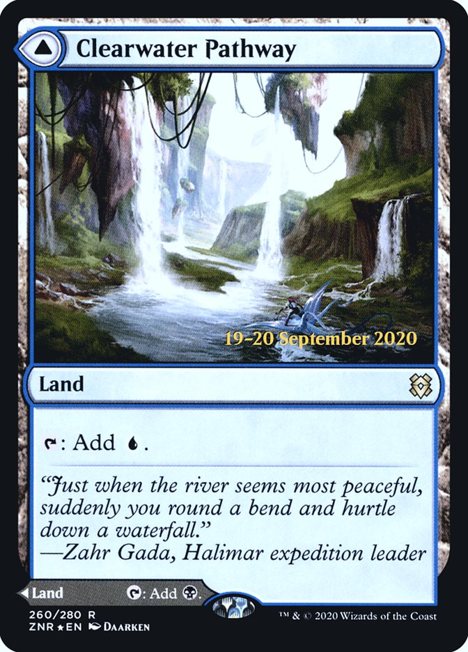 Clearwater Pathway // Murkwater Pathway  [Zendikar Rising Prerelease Promos] | Webway Games