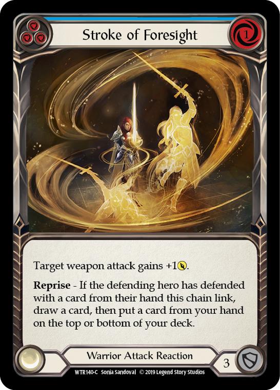 Stroke of Foresight (Blue) [WTR140-C] Alpha Print Rainbow Foil | Webway Games