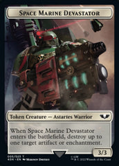 Soldier (002) // Space Marine Devastator Double-sided Token (Surge Foil) [Universes Beyond: Warhammer 40,000 Tokens] | Webway Games