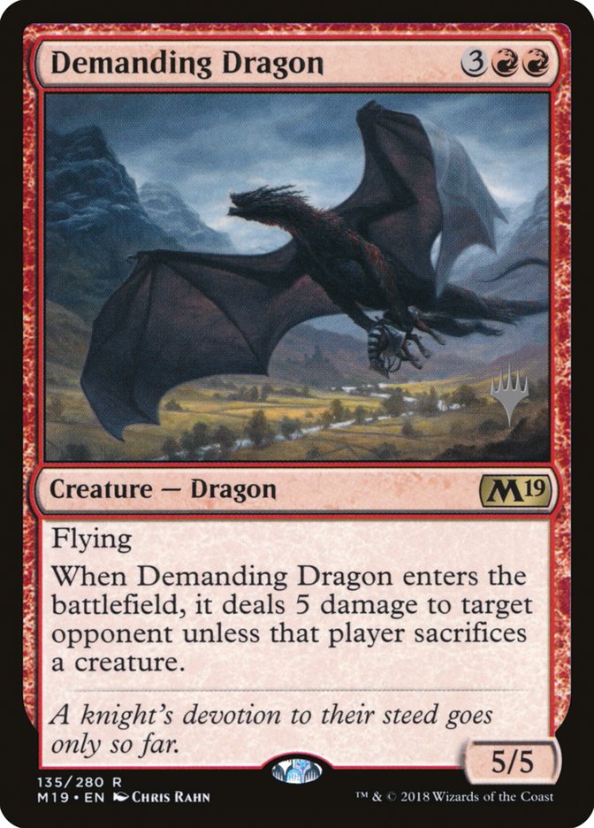 Demanding Dragon (Promo Pack) [Core Set 2019 Promos] | Webway Games
