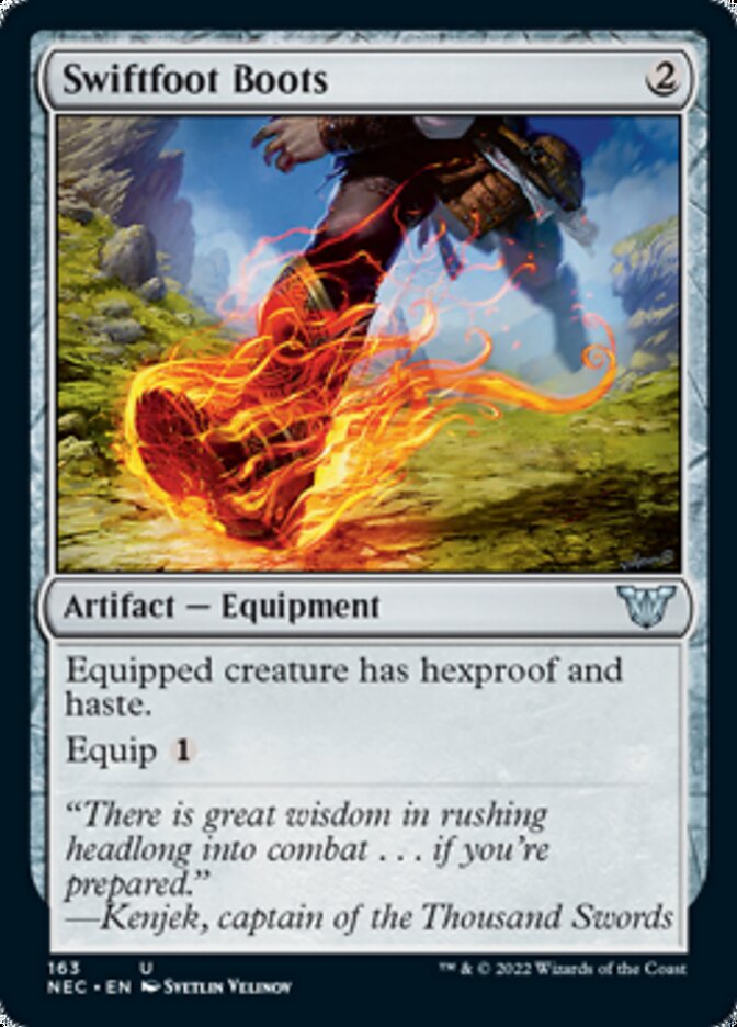 Swiftfoot Boots [Kamigawa: Neon Dynasty Commander] | Webway Games