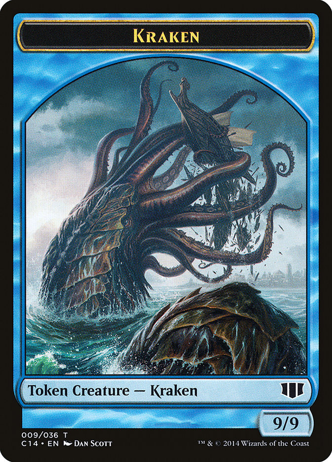 Kraken // Zombie (011/036) Double-sided Token [Commander 2014 Tokens] | Webway Games