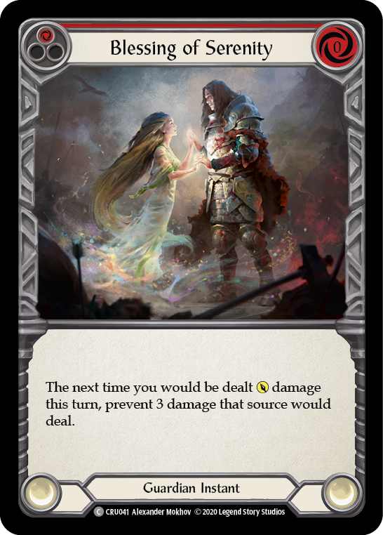 Blessing of Serenity (Red) [CRU041] 1st Edition Rainbow Foil | Webway Games