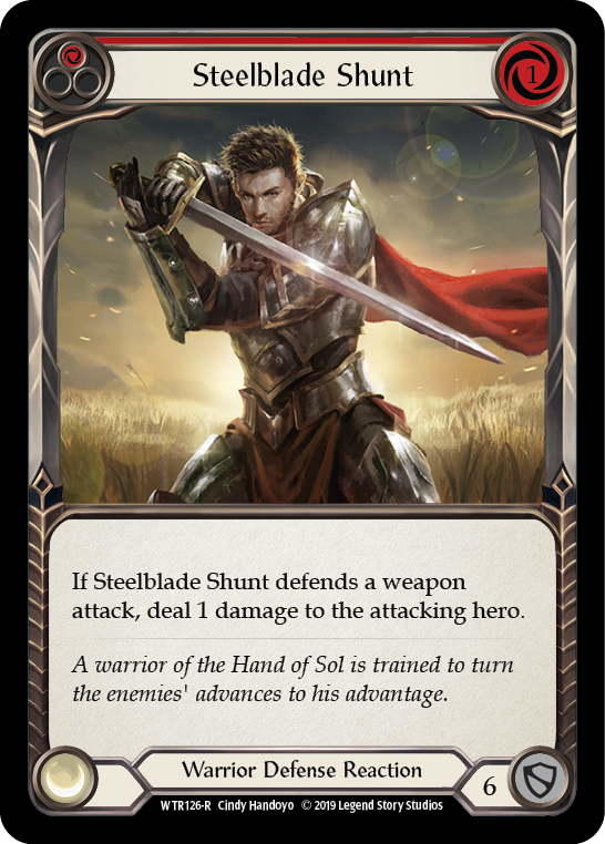 Steelblade Shunt (Red) [WTR126-R] Alpha Print Rainbow Foil | Webway Games