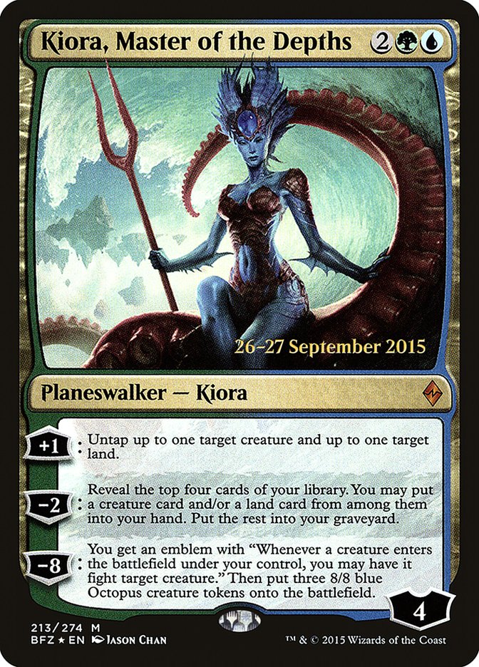 Kiora, Master of the Depths  (Prerelease) [Battle for Zendikar Prerelease Promos] | Webway Games