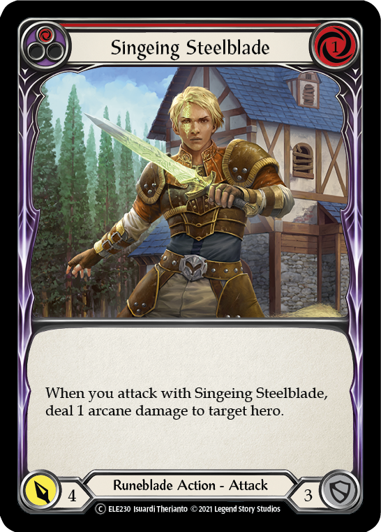 Singeing Steelblade (Red) [U-ELE230] Unlimited Normal | Webway Games
