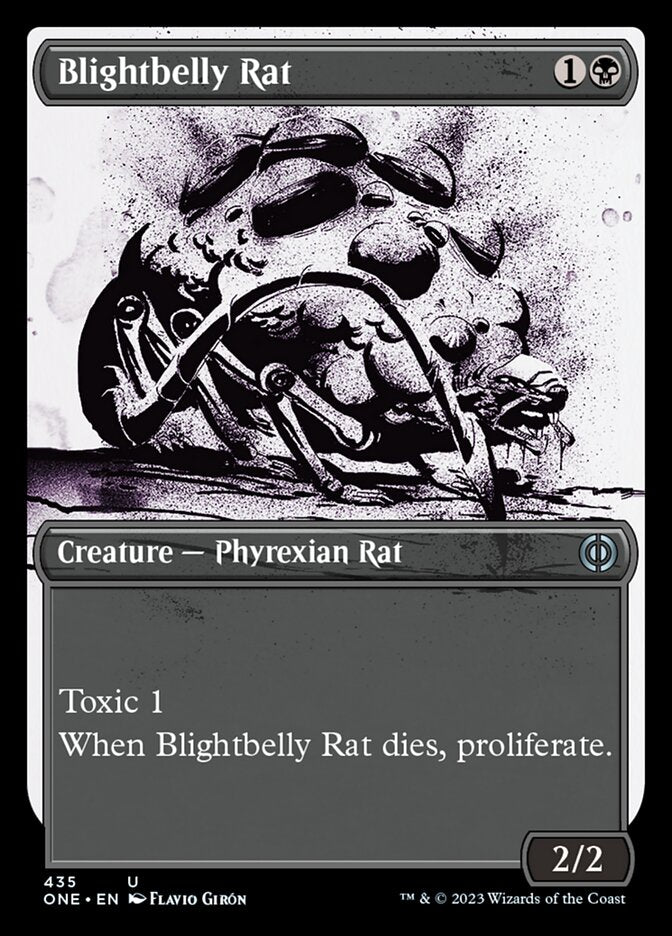 Blightbelly Rat (Showcase Ichor Step-and-Compleat Foil) [Phyrexia: All Will Be One] | Webway Games