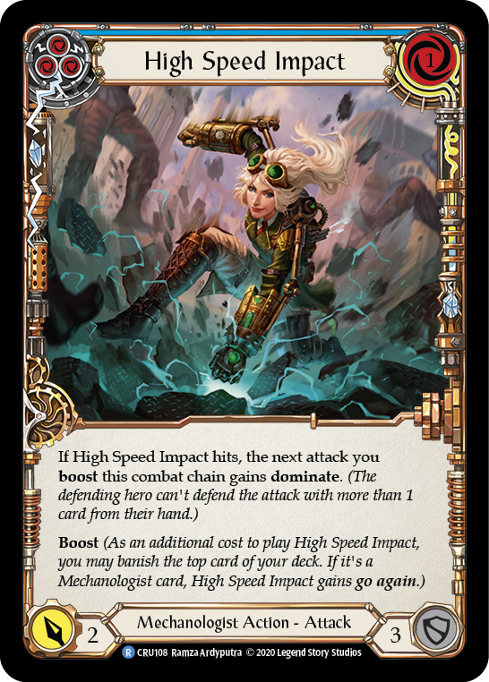 High Speed Impact (Blue) [CRU108] 1st Edition Normal | Webway Games