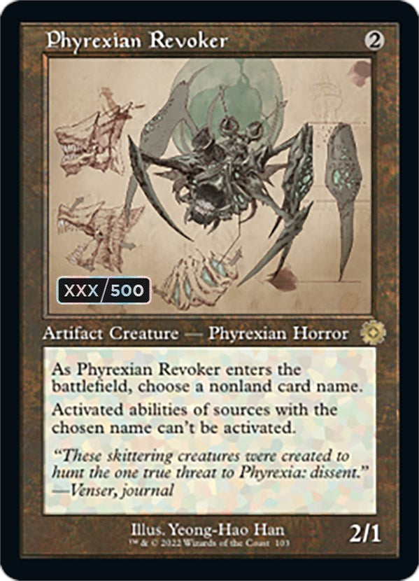 Phyrexian Revoker (Retro Schematic) (Serial Numbered) [The Brothers' War Retro Artifacts] | Webway Games