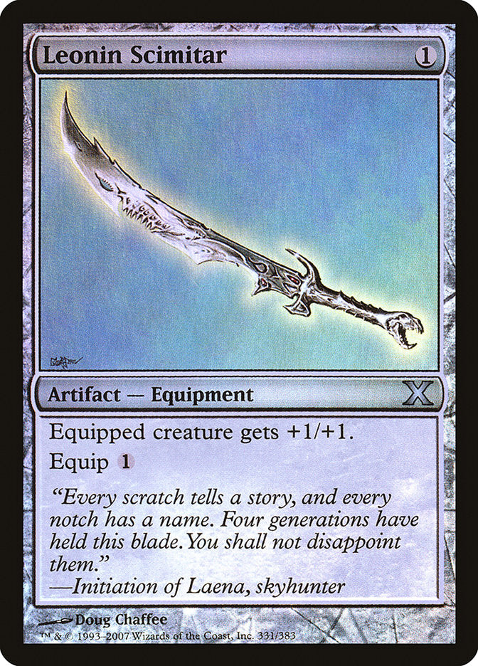 Leonin Scimitar (Premium Foil) [Tenth Edition] | Webway Games
