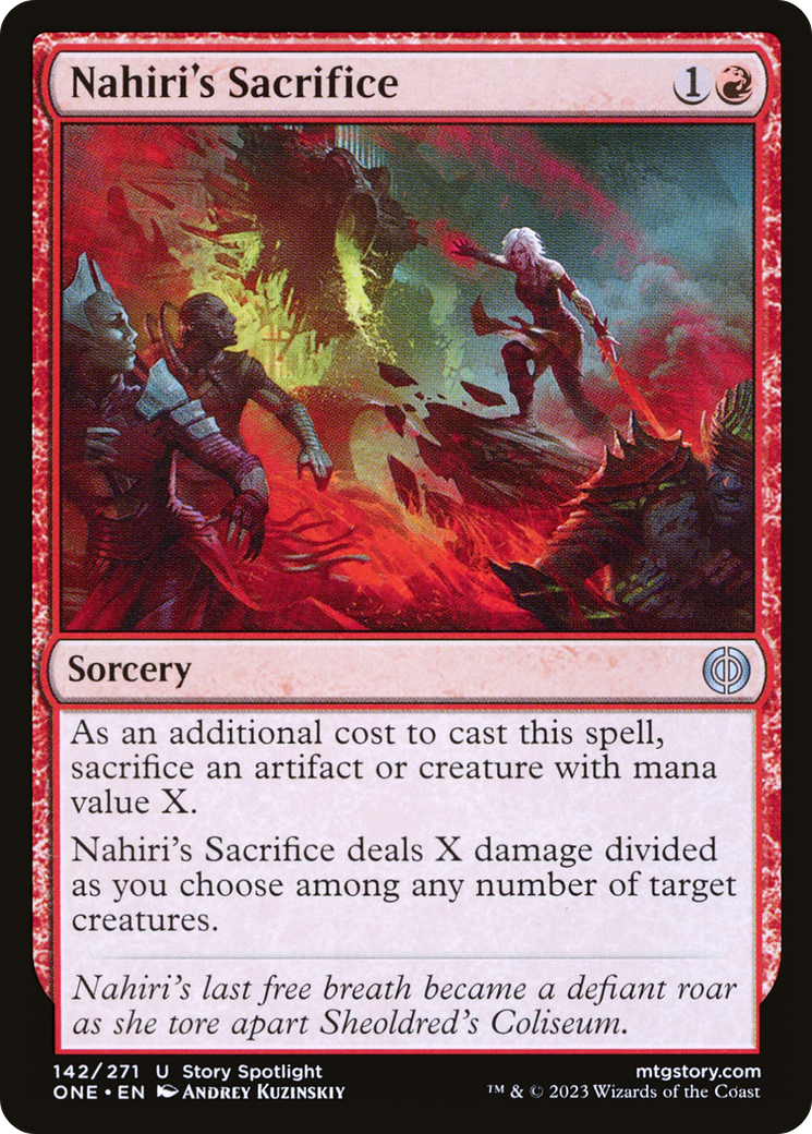 Nahiri's Sacrifice [Phyrexia: All Will Be One] | Webway Games
