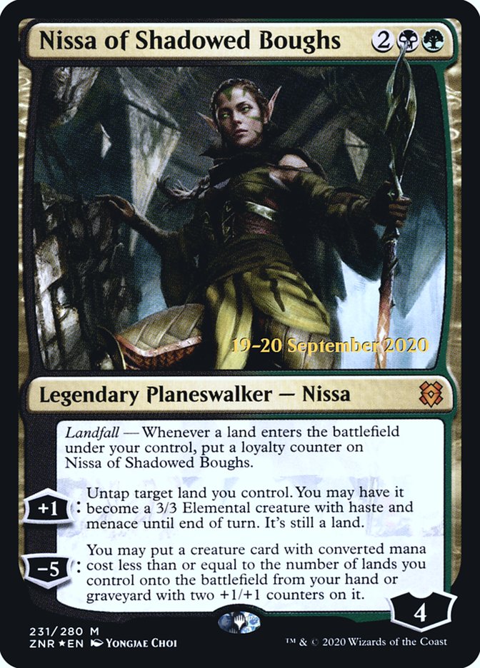 Nissa of Shadowed Boughs  [Zendikar Rising Prerelease Promos] | Webway Games