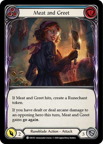 Meat and Greet (Blue) [CRU153] 1st Edition Rainbow Foil