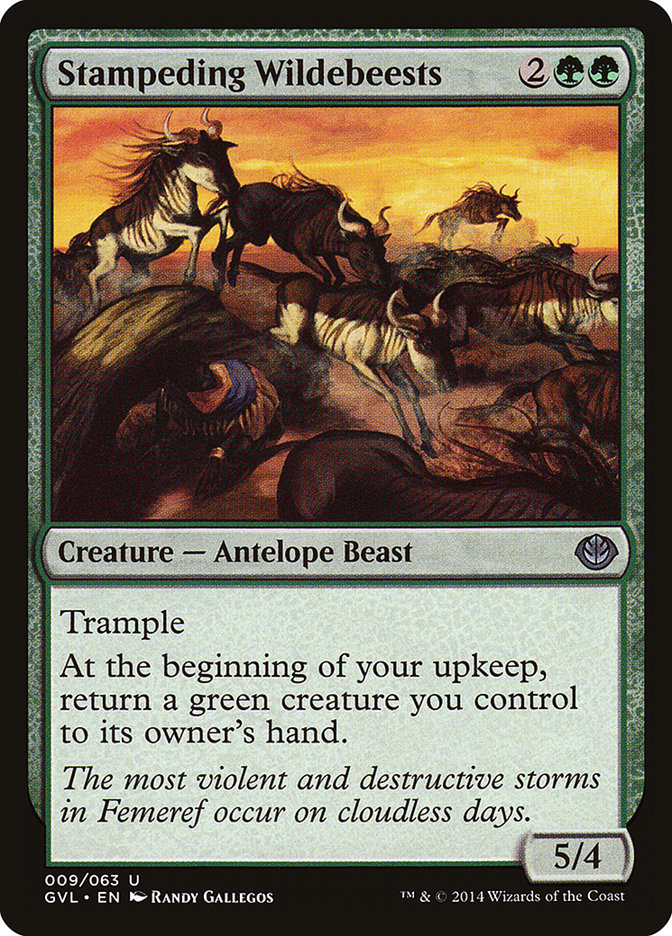 Stampeding Wildebeests (Garruk vs. Liliana) [Duel Decks Anthology] | Webway Games