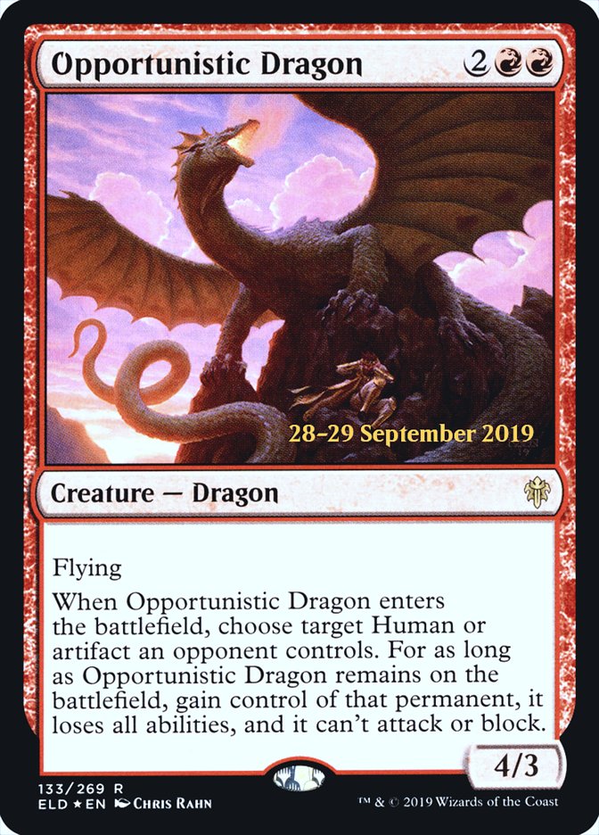 Opportunistic Dragon  [Throne of Eldraine Prerelease Promos] | Webway Games
