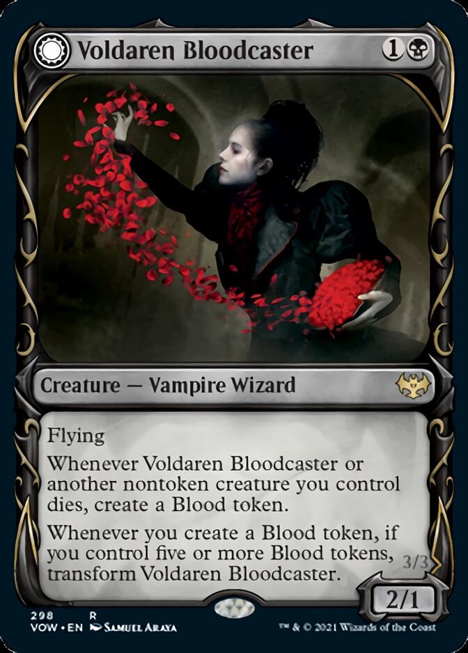 Voldaren Bloodcaster // Bloodbat Summoner (Showcase Fang Frame) [Innistrad: Crimson Vow] | Webway Games