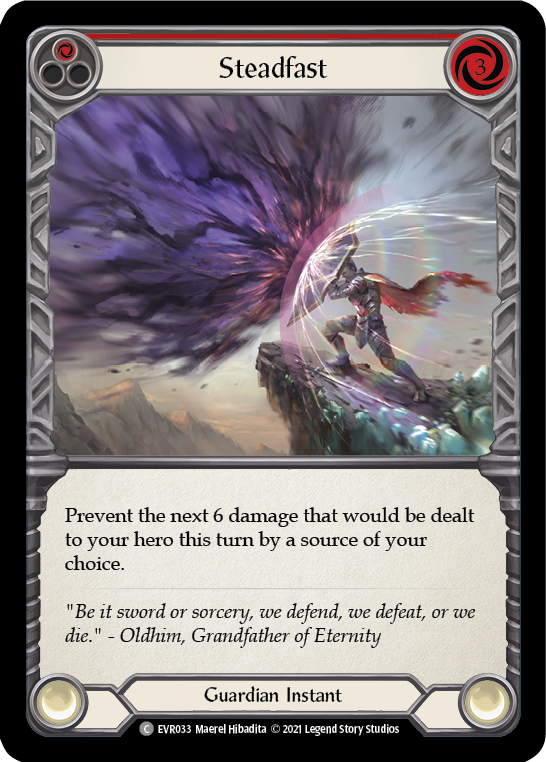 Steadfast (Red) [EVR033] (Everfest)  1st Edition Rainbow Foil | Webway Games