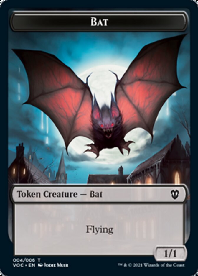 Blood // Bat Double-sided Token [Innistrad: Crimson Vow Commander Tokens] | Webway Games