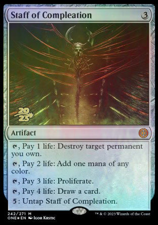 Staff of Compleation [Phyrexia: All Will Be One Prerelease Promos] | Webway Games