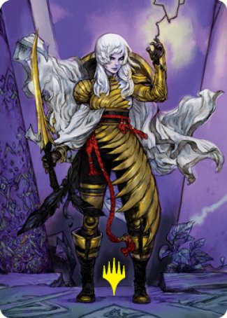 The Wandering Emperor 1 Art Card (Gold-Stamped Signature) [Kamigawa: Neon Dynasty Art Series] | Webway Games