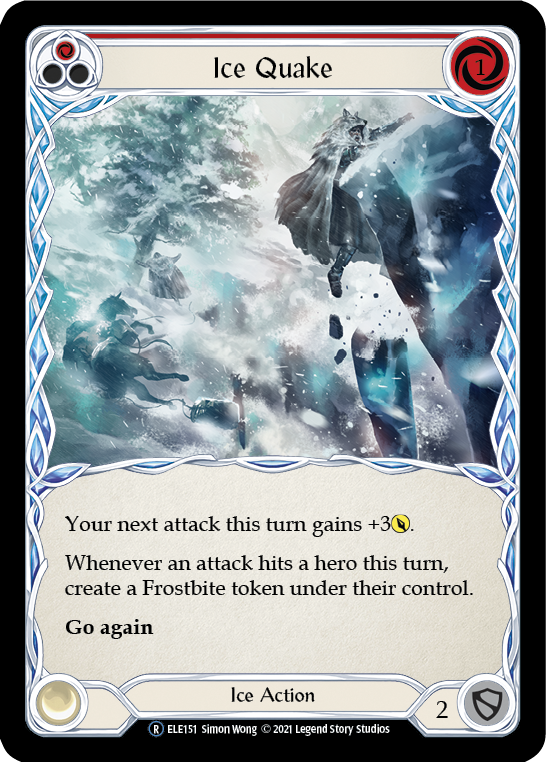 Ice Quake (Red) [U-ELE151] Unlimited Rainbow Foil | Webway Games
